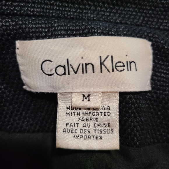CALVIN KLEIN black linen blend blazer M - Picture 7 of 7